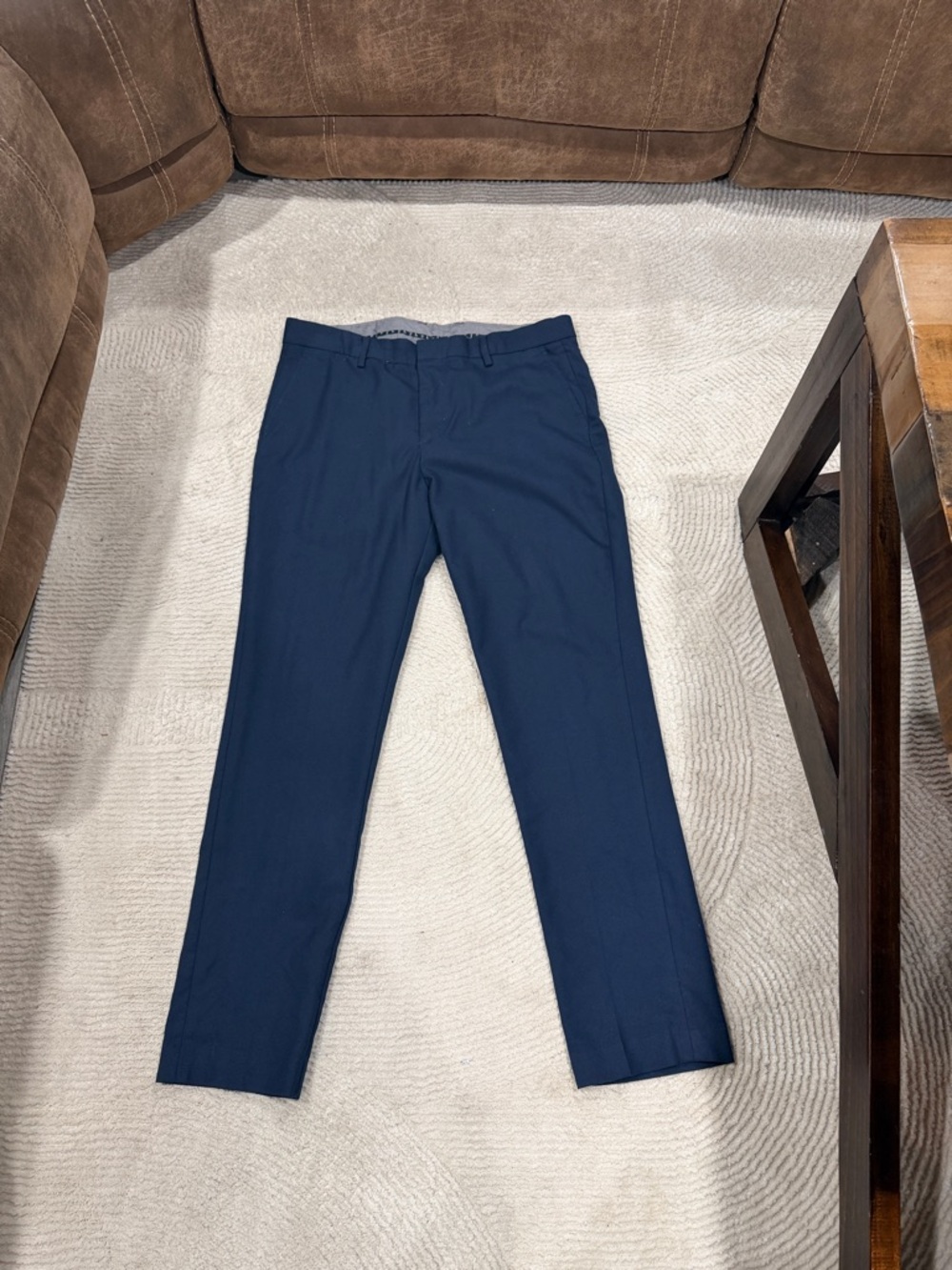 Men's Tailored Navy Dress Pants